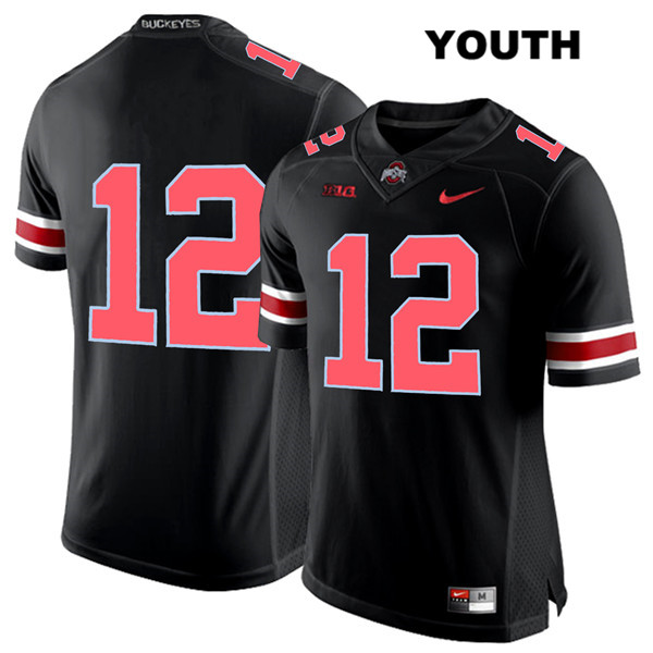 Ohio State Buckeyes Youth Matthew Baldwin #12 Red Number Black Authentic Nike No Name College NCAA Stitched Football Jersey PZ19G31SR